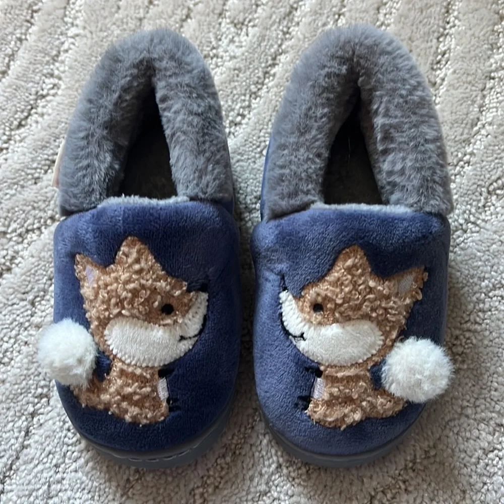 Mario Fox Plush Baby Toddler Slippers size 16 - 17